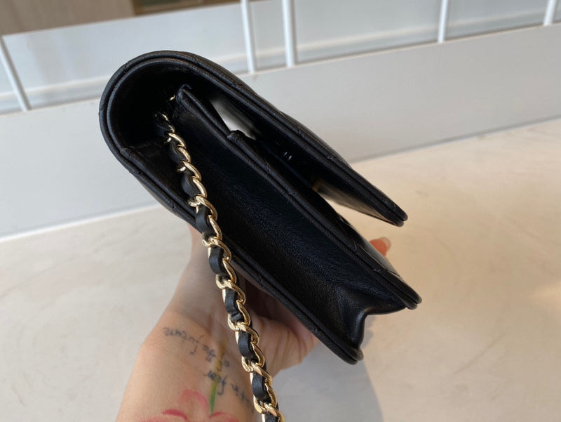 Chanel Cross Body Bag Calf Skin Leather