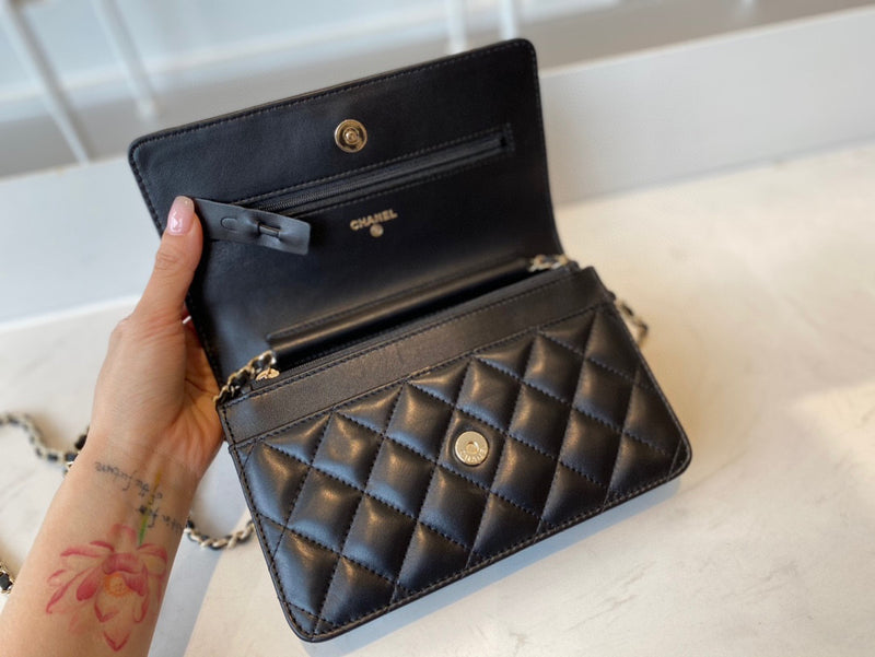 Chanel Cross Body Bag Calf Skin Leather